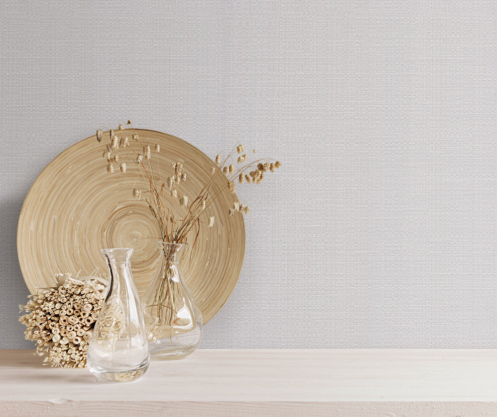 Bali Basketweave Wallpaper, Warm Gray