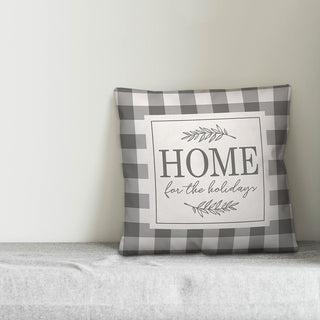 Home For The Holidays 18"x18" Throw Pillow Cover