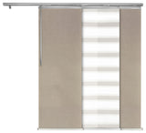Blanched White-Alabaster Panel Track Room Divider Vertical Blinds 94"Hx36-66"W
