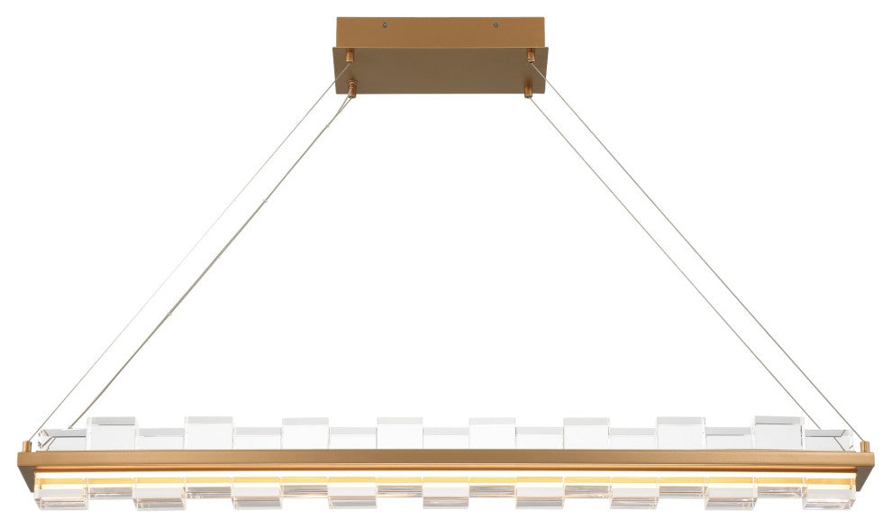 Bruco 2 Light LED Chandelier, Gold