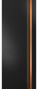 Slab Barn Door Panel 18 x 96 | Planum 1010 Matte Black with  | Sturdy Finished