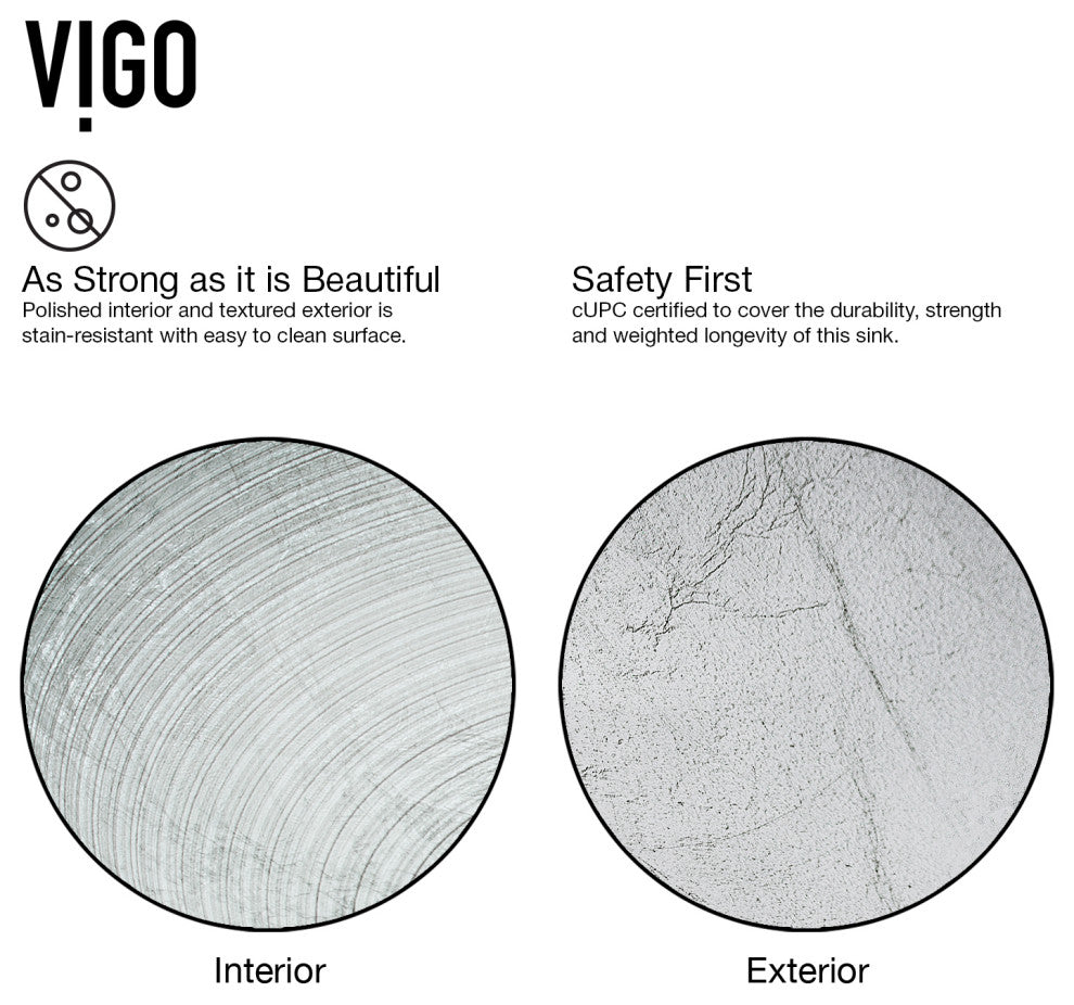 VIGO Simply Silver Glass Vessel Sink and Blackstonian Faucet Set, Matte Black