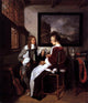 Quiringh Van Brekelenkam Gallant Conversation, 20"x25" Wall Decal