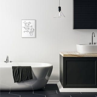 Sprinkles Funny Ink Drawing Bathroom Design, 11"x14"