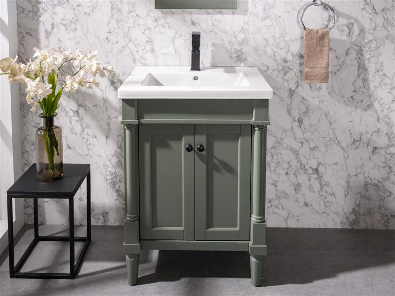 24" Pewter Green Sink Vanity
