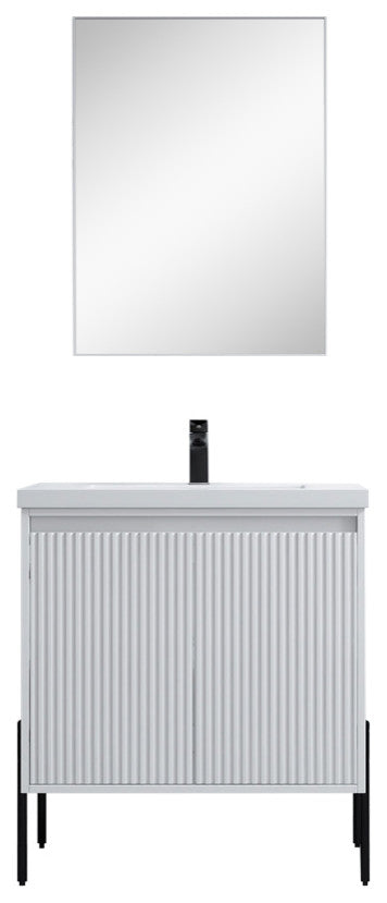Flutie 30" Bathroom Vanity Kit, White