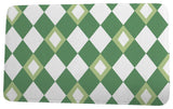 Palm Beach Harlequin Geometric Print Bath Mat, Green, 21"x34"