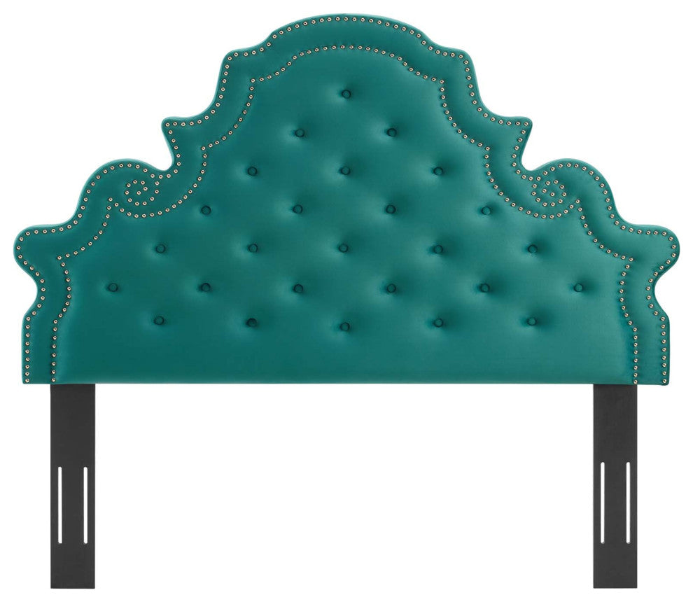Diana Tufted Performance Velvet Full/Queen Headboard Teal