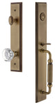 Carre' 1-Piece Dummy Handleset, F Grip and Chambord Knob, Vintage Brass, 848966