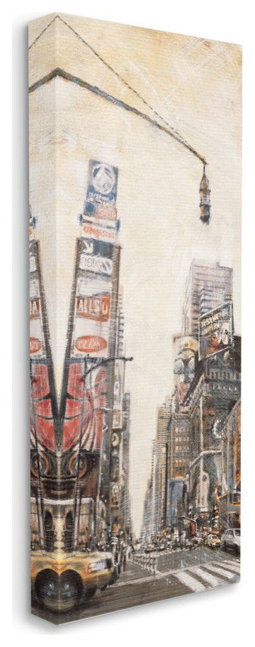 New York City Buildings Painting, 13"x30"