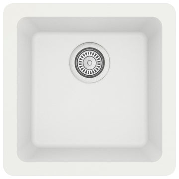 Karran USA QU-690 Quartz QU 16-5/8" Undermount Single Basin - White