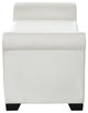 Veber PU Leather Nailhead Trim Storage Ottoman Bench, Ivory