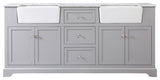 Home Living 22" Farmhouse Grey-Light Bathroom Vanity