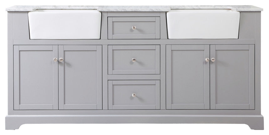 Home Living 22" Farmhouse Grey-Light Bathroom Vanity