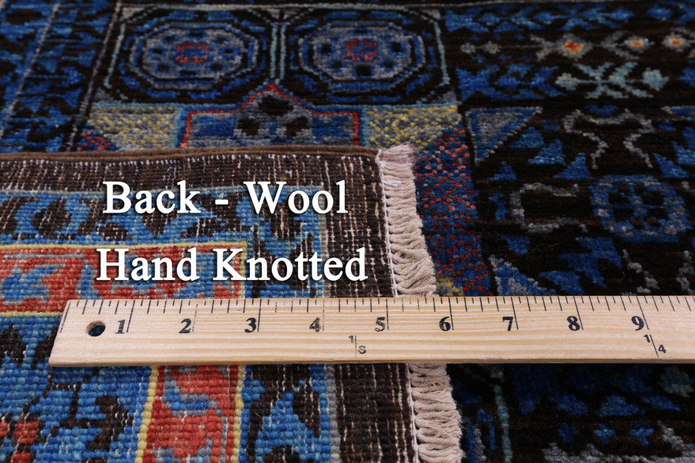 Geometric Mamluk Hand-Knotted Wool Rug 6' 10" X 9' 10" - Q12245