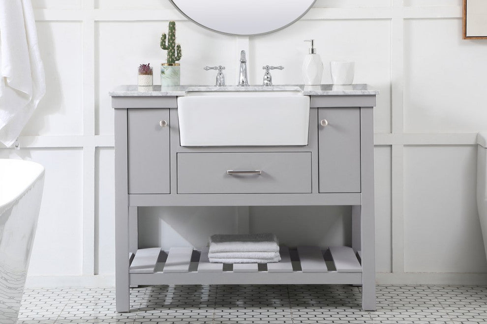 Home Living 22" Farmhouse Grey-Light Bathroom Vanity