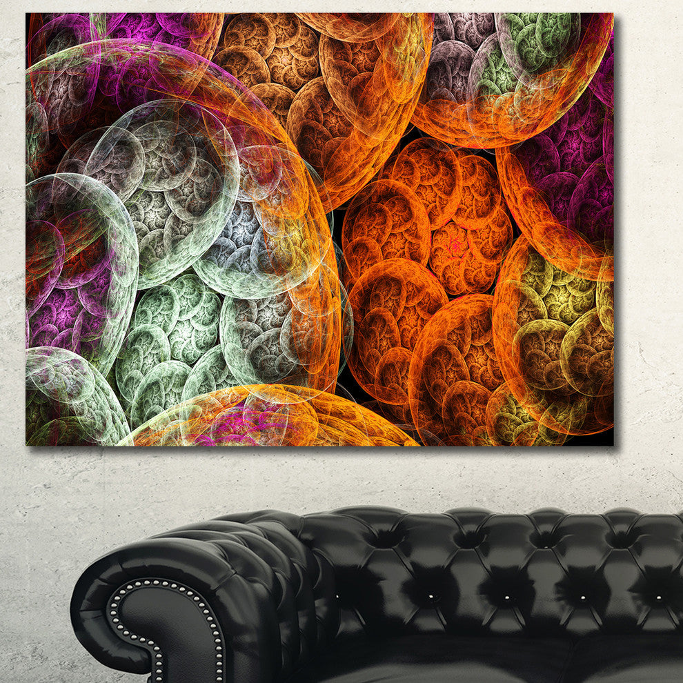 Multi Color Dramatic Clouds, Oversized Abstract Canvas Art Print, 60x40
