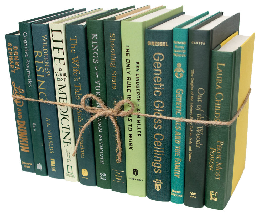 Decorative Books - Boxwood Book Bundle - 1 foot of Green Books