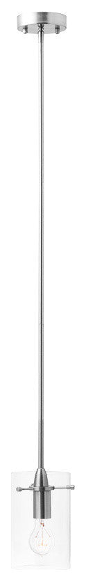 Effimero 1-Light Stem Hung Pendant Lamp, Brushed Nickel