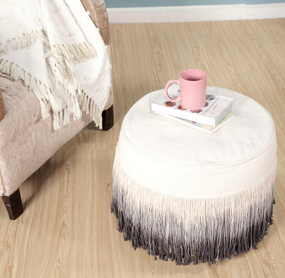 Sophisticated Ombre Pouf