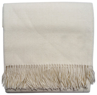 Baby Alpaca Throw Blankets, White