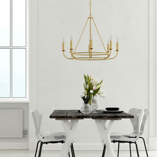 Bailey 8 Light Chandelier in Aged Brass