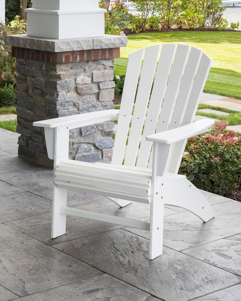 Nautical Curveback Adirondack Chair, White