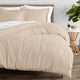 Bare Home Microfiber Duvet Insert & Duvet Cover Set, Sand, Full/Queen