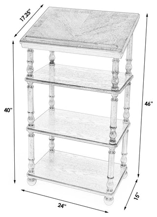 Alden 4-Tier Library Stand, Medium Brown