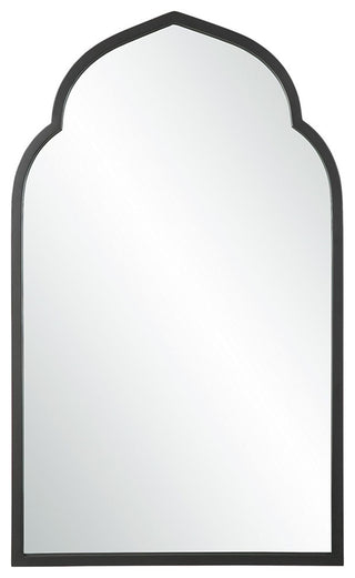 Uttermost 09746 Kenitra 24" W x 40" H Arched Framed Bathroom - Matte Black