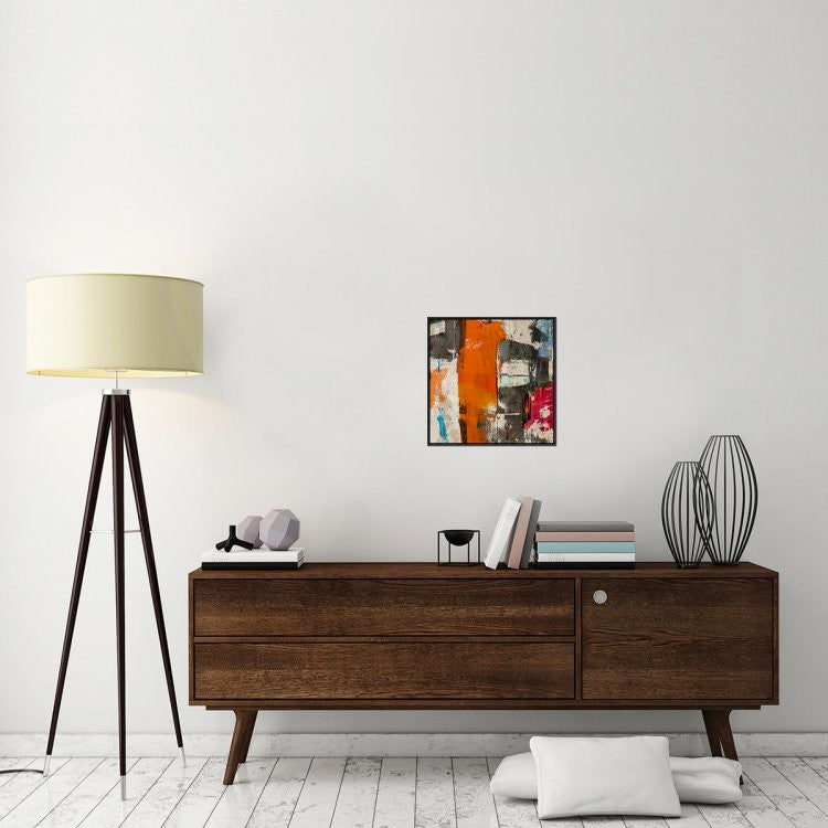 "Colors Royale II" Framed Canvas Giclee by Anne Munson, 19x19"