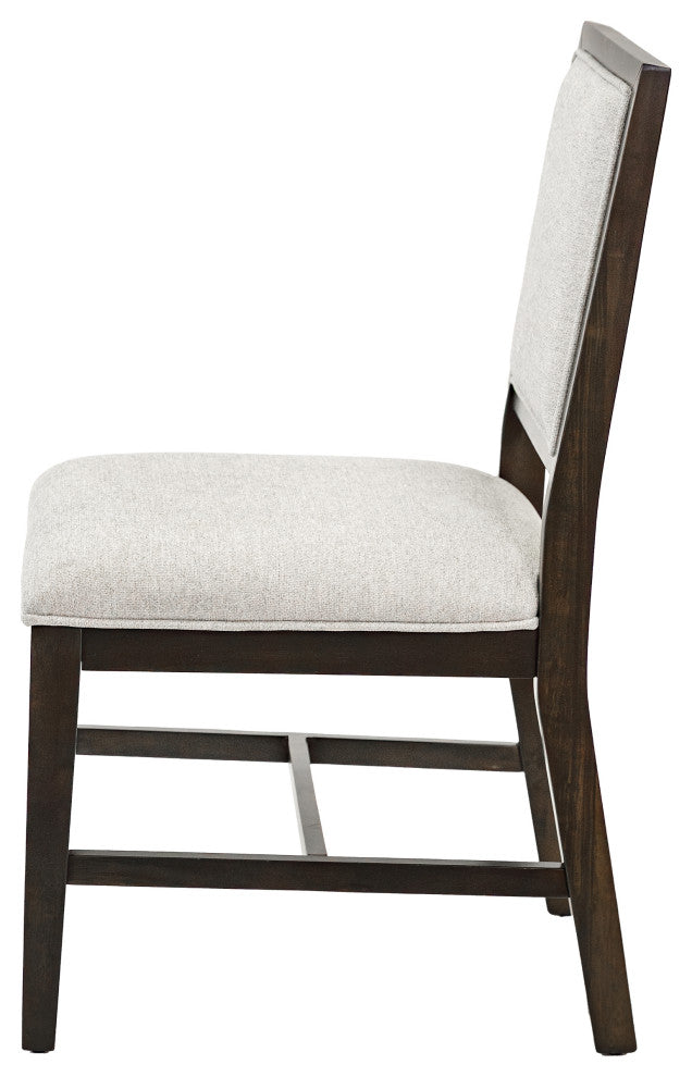 Two Wood Modern Kitchen Table Chairs, Set of 2, Black