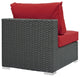 Canvas Red Sojourn Outdoor Patio Fabric Sunbrella Armless