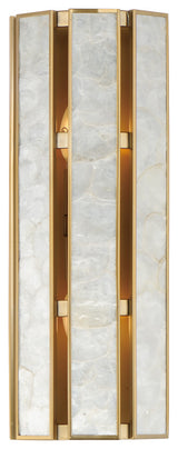 Maxim 12801 Miramar 2 Light 19" Tall Wall Sconce - Capiz / Natural Aged Brass
