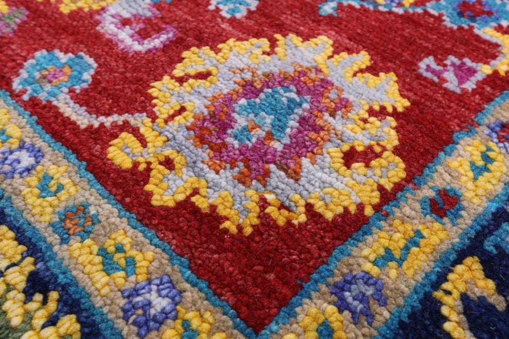 Turkish Oushak Handmade Wool Rug 4' 1" X 6' 5" - Q15930