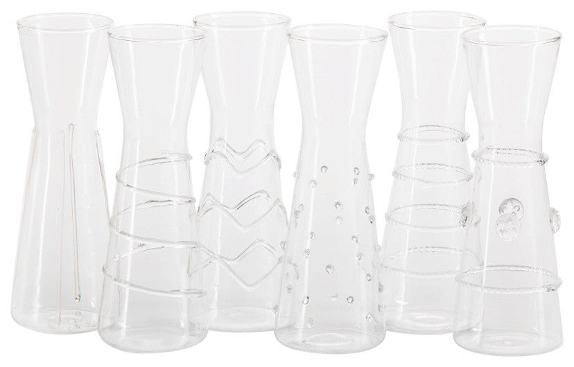"Zalli" Assorted Glass Carafe (Set of 6)
