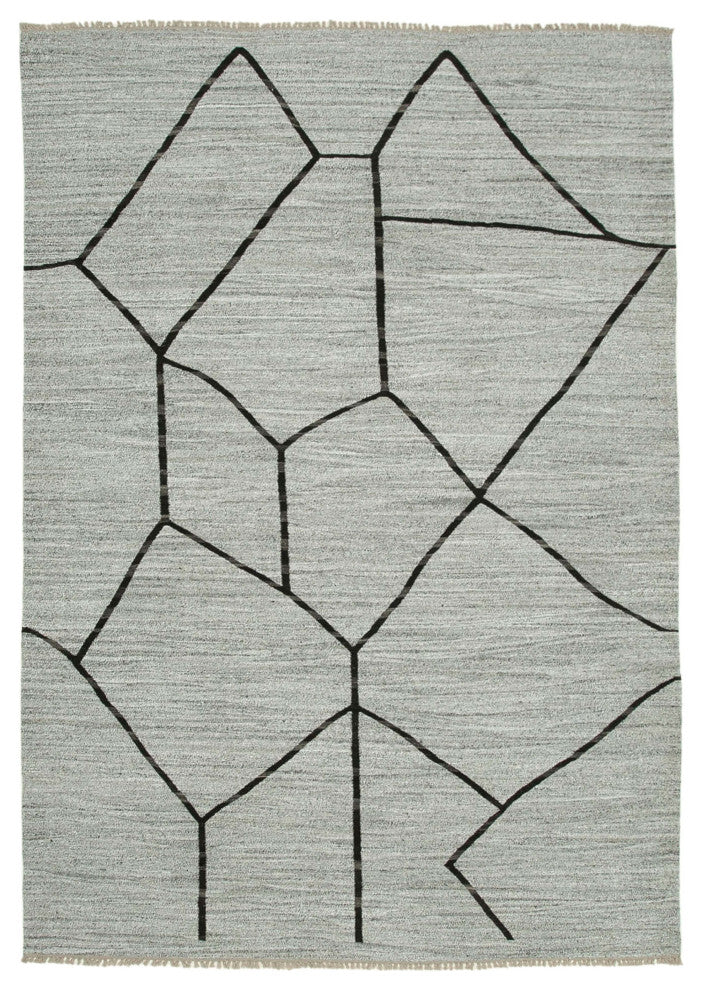 Rug N Carpet - Handwoven Turkish 8' 8'' x 12' 8'' Flatweave Wool Kilim Rug