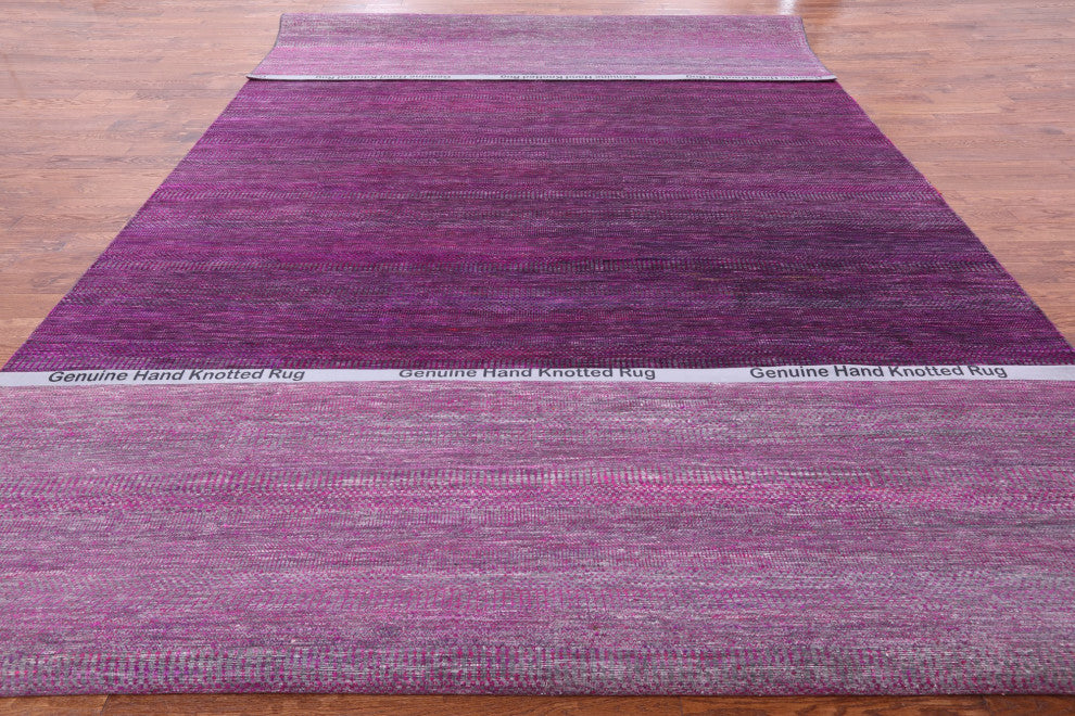 Super Savannah Gabbeh Wool and Silk Hand Knotted Rug 9' 11" X 19' 7" Q8999