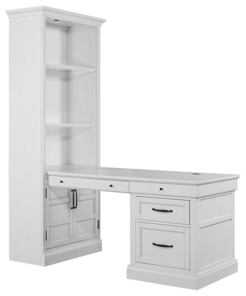 Bookcase With Peninsula Desk