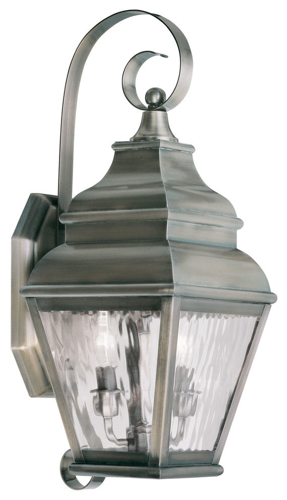 Exeter Outdoor Wall Lantern, Vintage Pewter