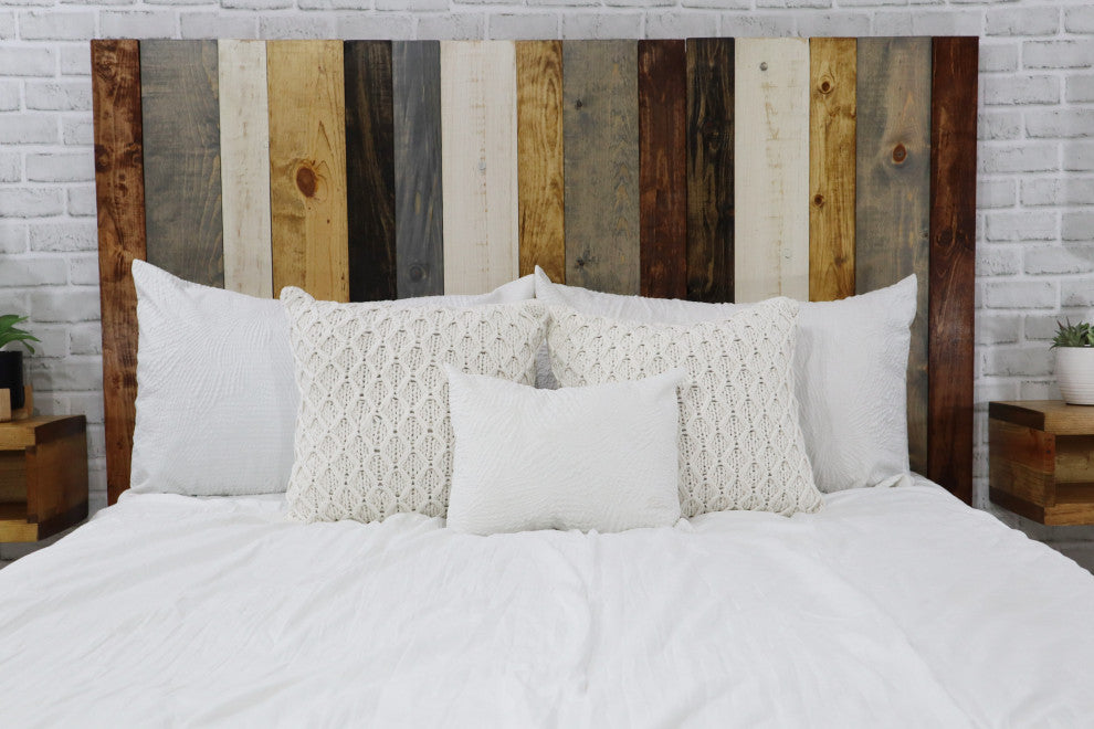 Handcrafted Headboard, Leaner Style, Rustic Mix, Twin