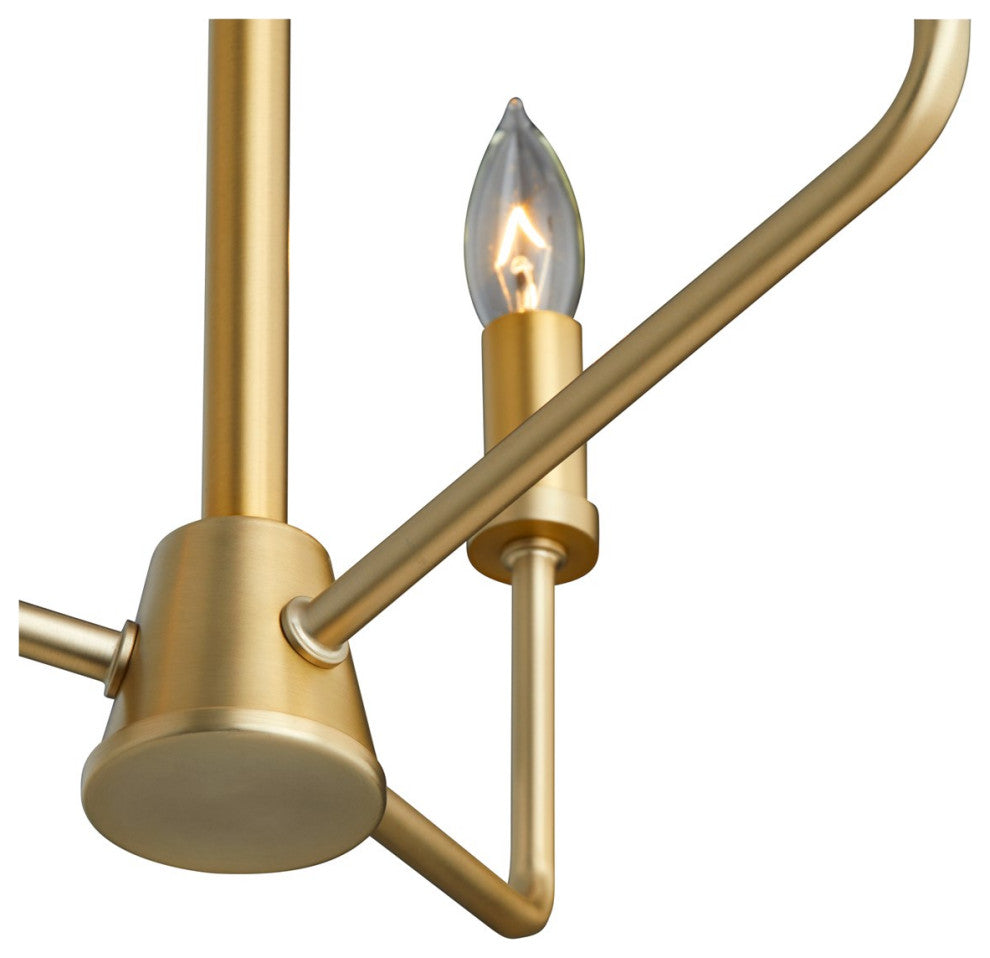 Quorum Harmony 3-Light Chandelier 657-3-80, Aged Brass