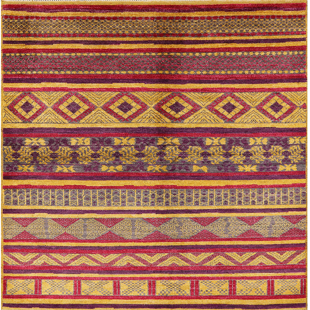 Ahgly Company Indoor Square Mid-Century Modern Area Rugs, 4' Square