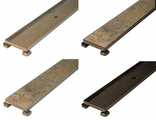 Quartz Linear Shower Drain - Plain Body - Tile Insert - Oil Rubbed Bronze, 48"