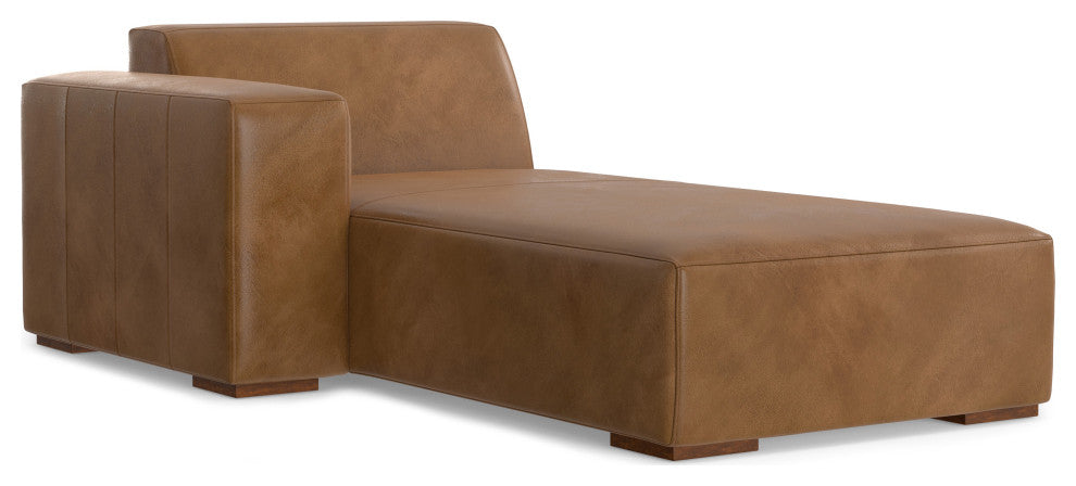 Rex Left Chaise Sofa Module in Genuine Leather