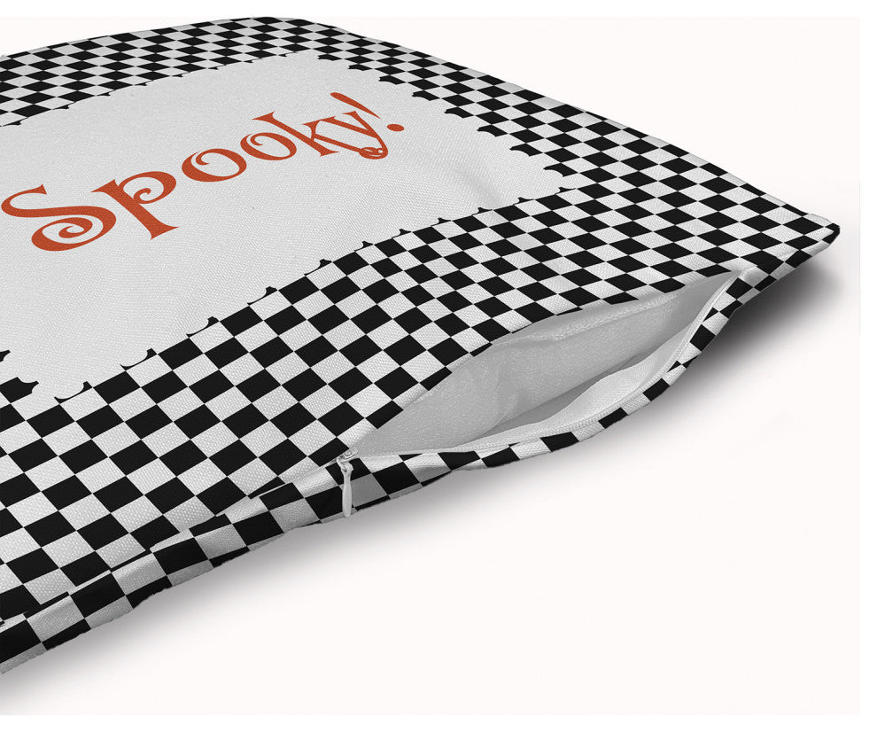 Halloween Spooky Checks Accent Pillow With Removable Insert, Black, 18"x18"