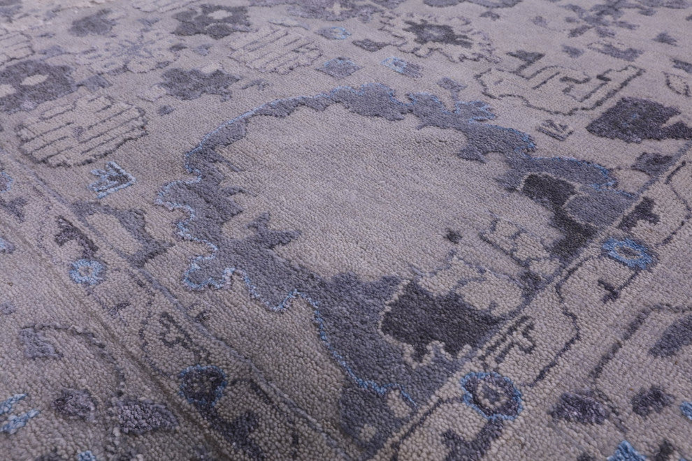 Fish Design Wool and Silk Modern Hand Knotted Rug9' 11" X 14' 0"- Q7245