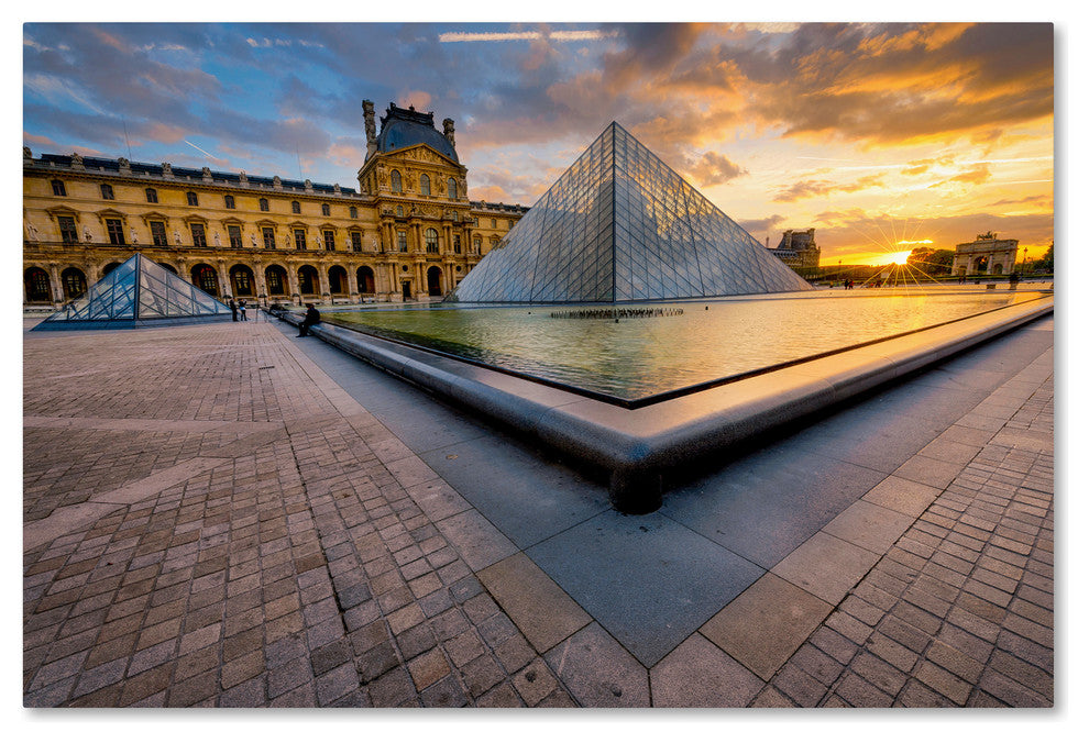 Mathieu Rivrin ''Geometry of the Louvre Museum'' Canvas Art, 22x32