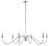 Living District Rohan 54" Chandelier in Polished Nickel