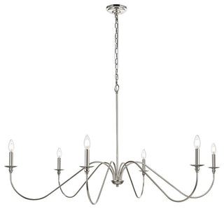 Living District Rohan 54" Chandelier in Polished Nickel